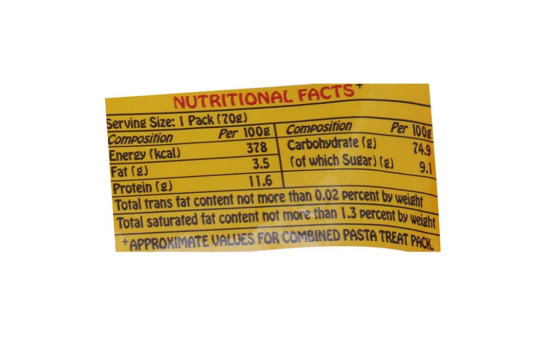 Sunfeast Pasta Treat Tomato Cheese   Pack  70 grams